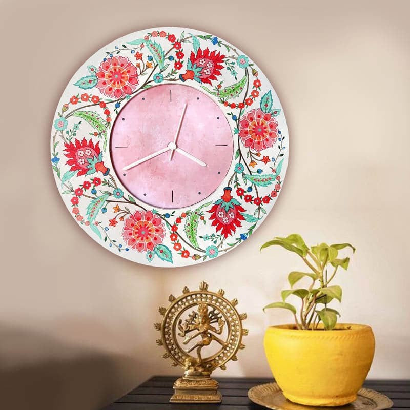 Chadreya Bloom Handpainted Wall Clock media 4
