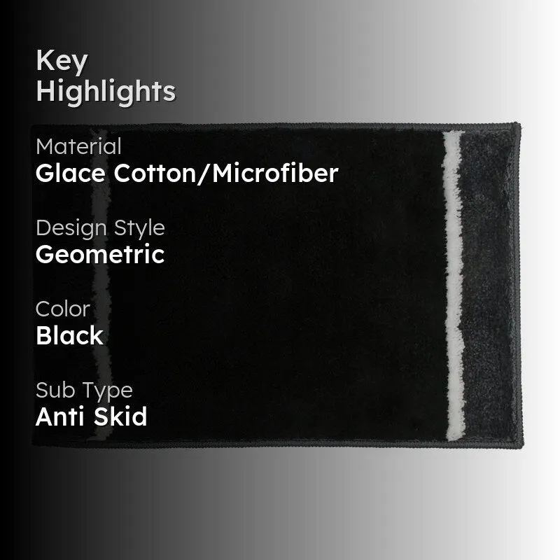 Zyra Cotton Bath Mat - Black media 2