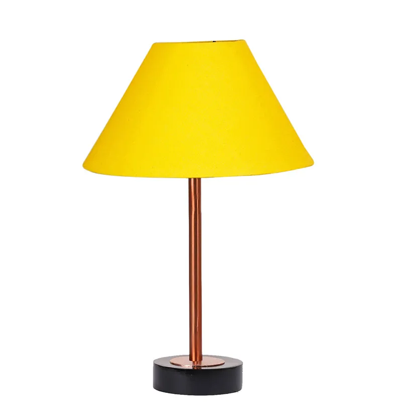 Cotin II Rodin Wooden Table Lamp - Yellow,Copper,Black media 4