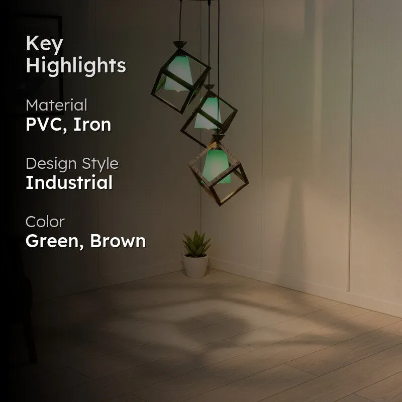 FloraGlow PVC Ceiling Lamp - Green media 2