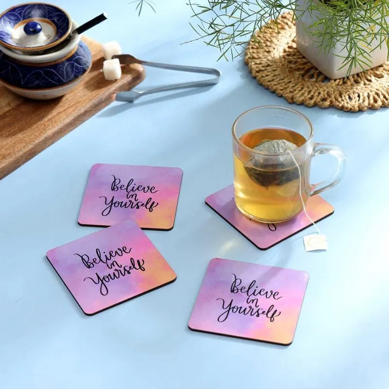 Believe In Yourself Coaster - Set Of Four media 1