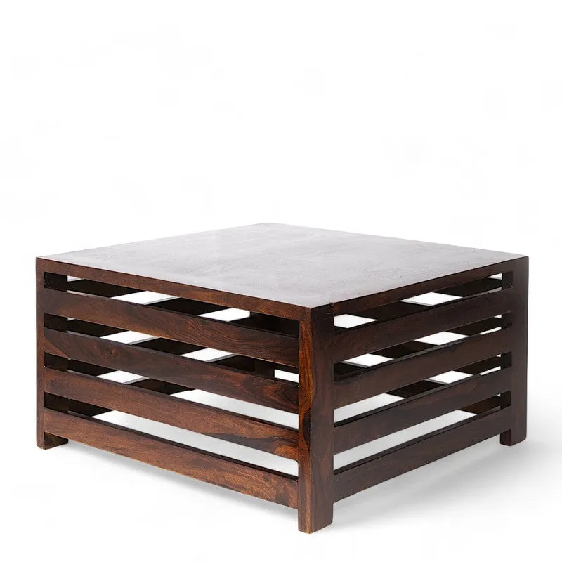 Qervo Sheesham Wooden Center Table - Taupe media 5