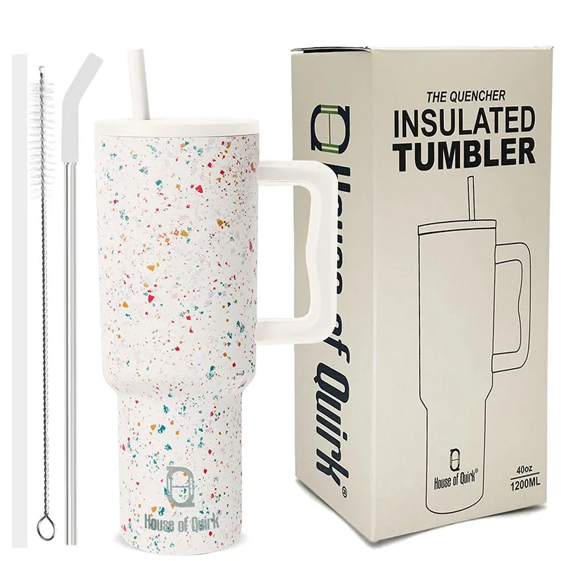 Pop Luxe Stainless Steel Tumbler (1200 ML) - White media 1