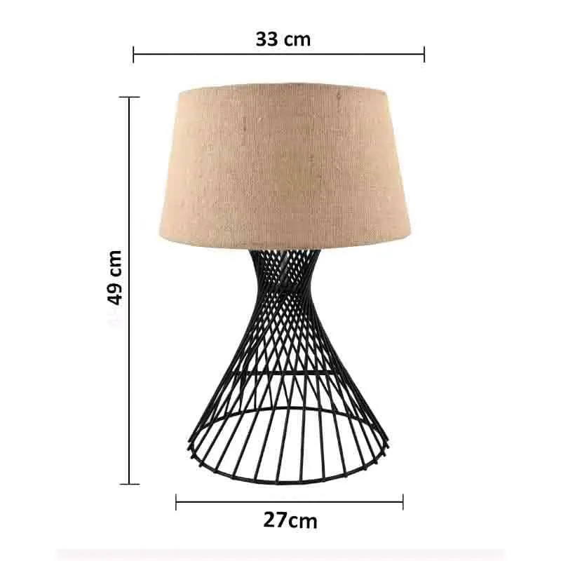 Spiral Affairs Fabric Table Lamp - Brown,Black media 8