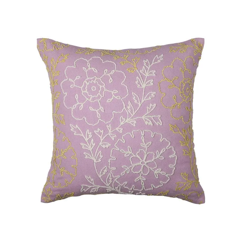 Blossom Charm Cotton Cushion Cover (Pink) - Set of Two media 3