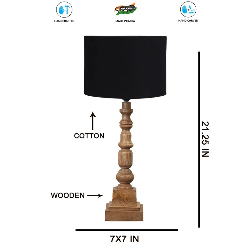 Cotin I Arbor Wooden Table Lamp - Black,Brown media 7