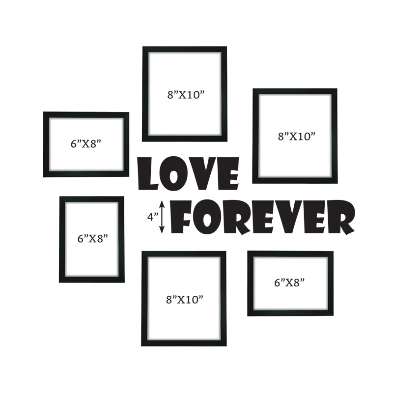 Timeless Memories "Love Forever" Synthetic Photo Frame - Seven Piece Set media 7