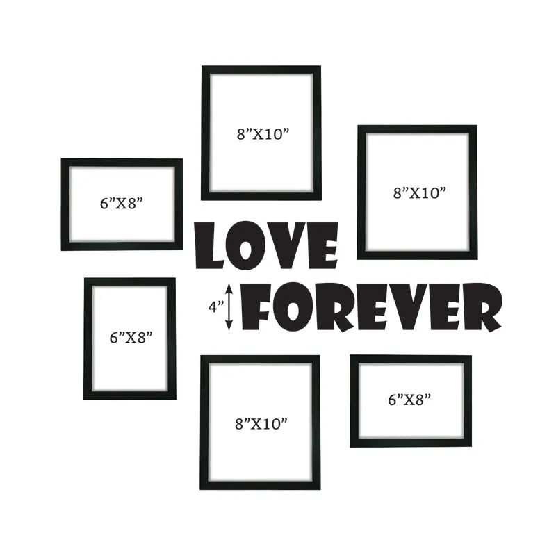 Timeless Memories "Love Forever" Synthetic Photo Frame - Seven Piece Set media 7