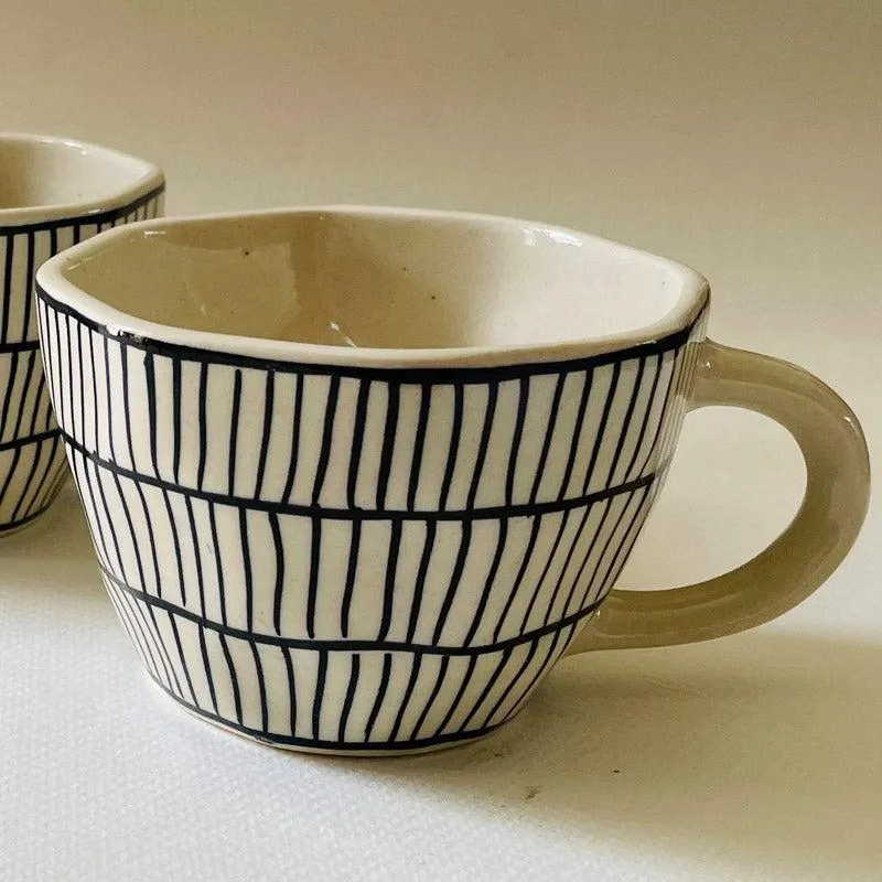 Marta Ceramic Coffee Mug (240 mL Each) - Set of Four media 3