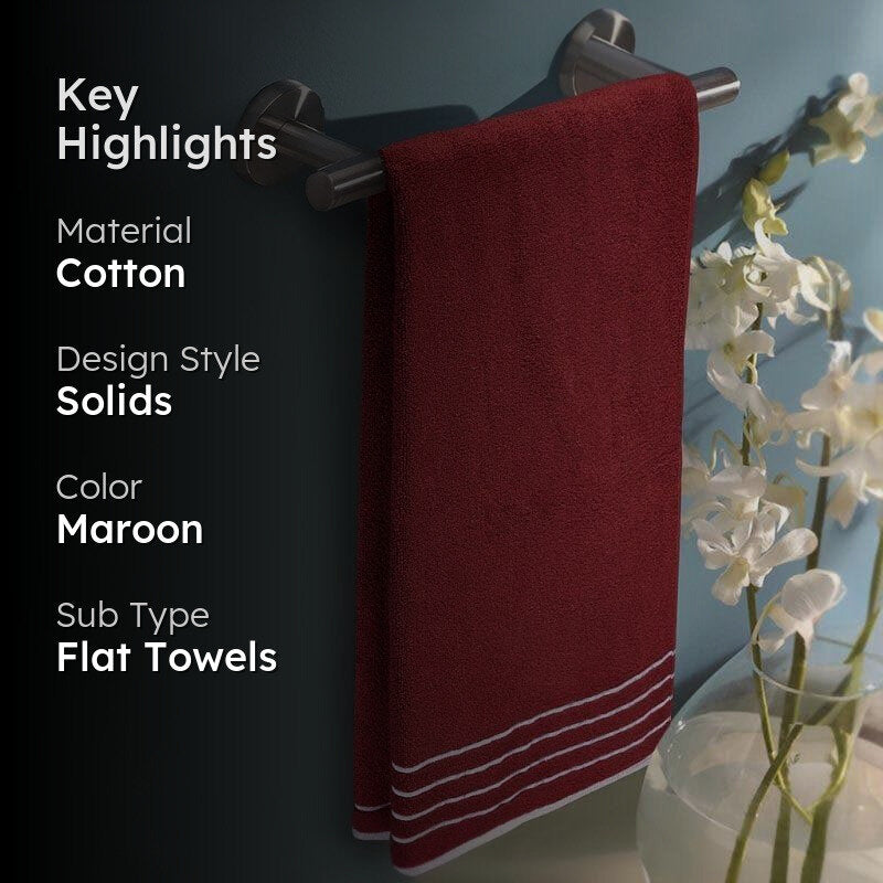 Hue Haven Bath Towel - Maroon media 2