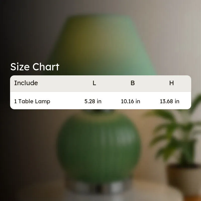 Glacera Glow Glass Table Lamp - Green media 7