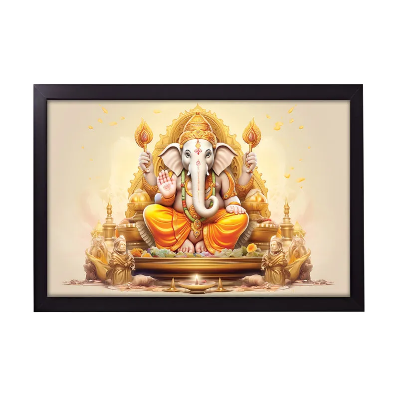 Ganesha Spiritual Wall Painting media 3