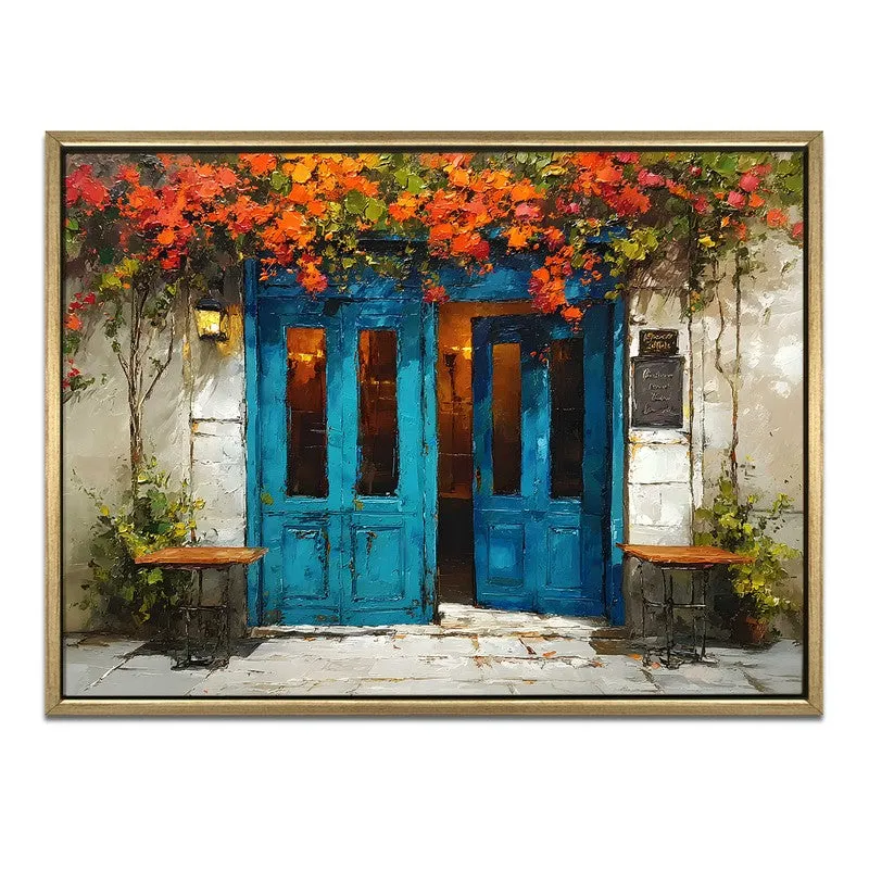 Cobalt Quiet Canvas Wall Painting With Frame media 3