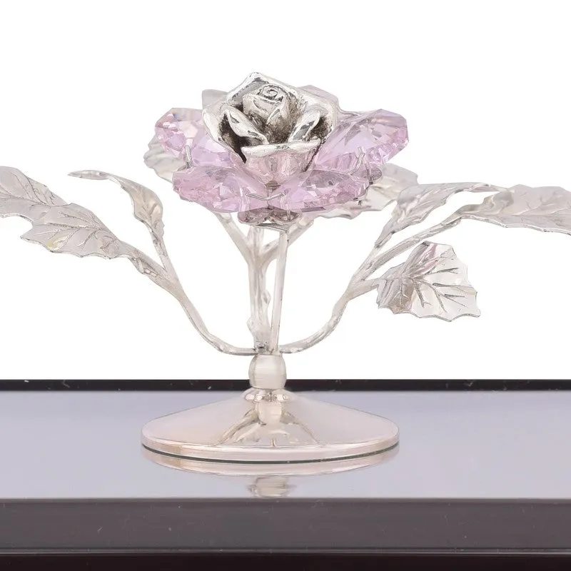 Sovereign Floral Shine Silver Plated Mild Steel Showpiece media 5