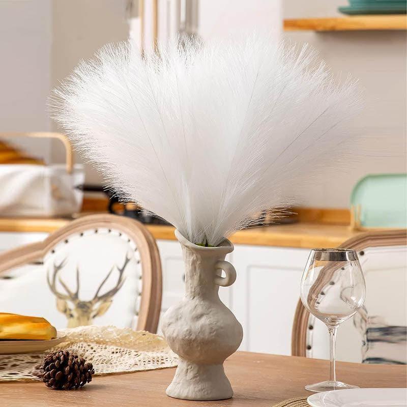 Faux Pampas Grass Sticks (45.7 cms) - White media 3
