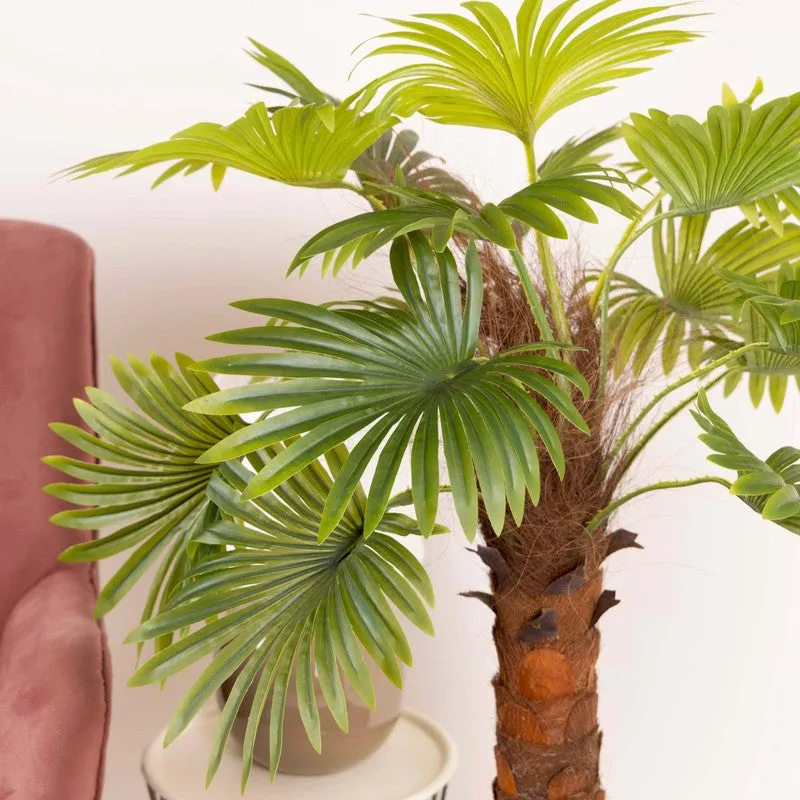 Artificial Fan Palm Plant Without Pot - 4 Feet media 5