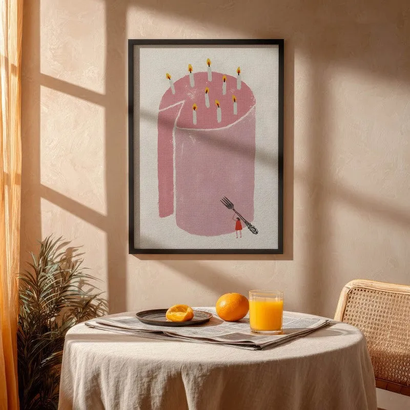 Sweet Slice Archival Canvas Wall Art - Black media 4