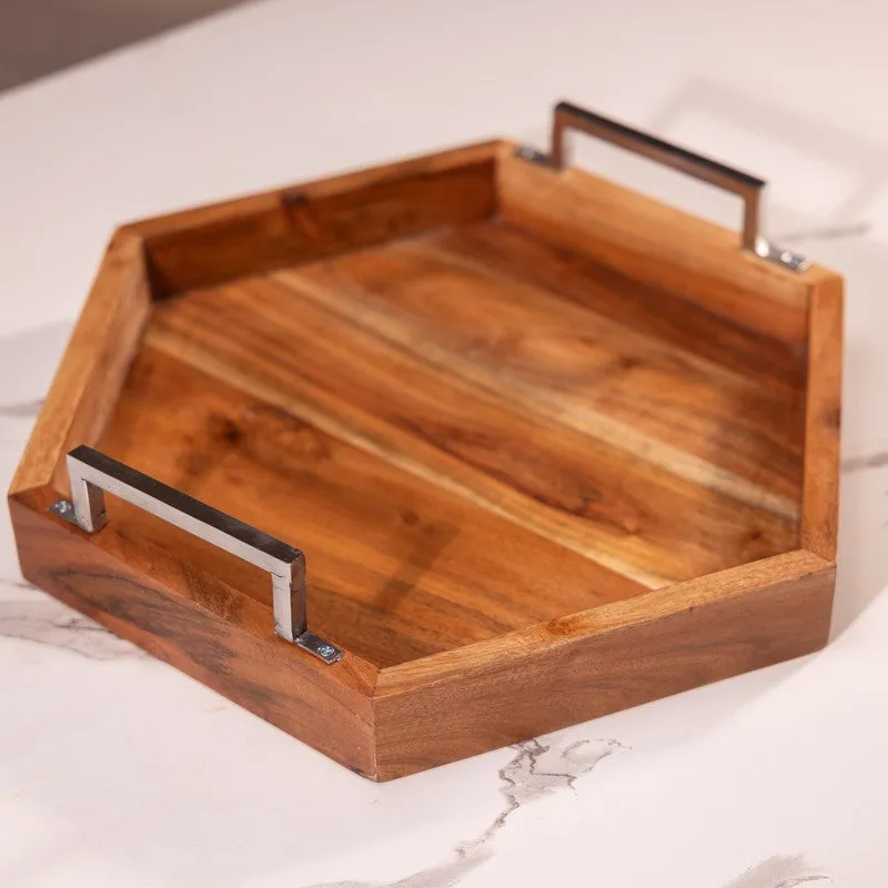 ChefServe Wood Serving Tray - Brown media 6