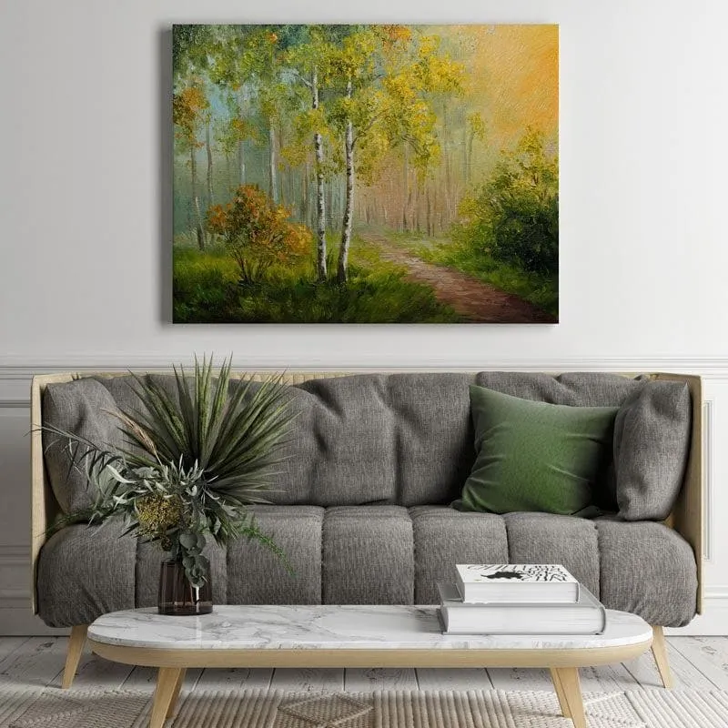 Birch Forest Painting - Maksim Gorbunov - Gallery Wrap media 3