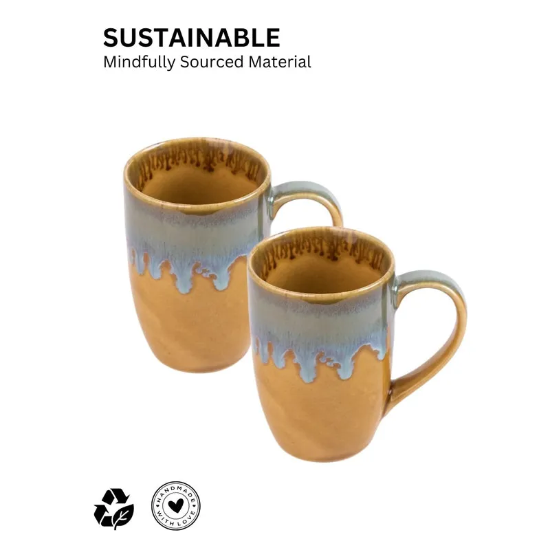 Drinara Ceramic Coffee Mug (250 mL Each) - Set of Four media 3