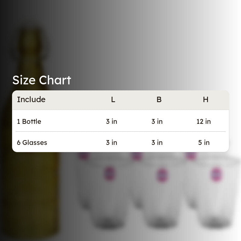 Zuan 1000 mL Water Bottle With 300 mL Glasses - Seven Piece Set media 5