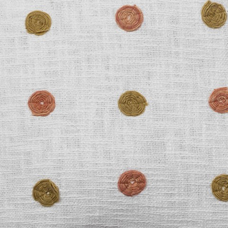 Dotted Fringe Embroidered Cushion Cover media 4