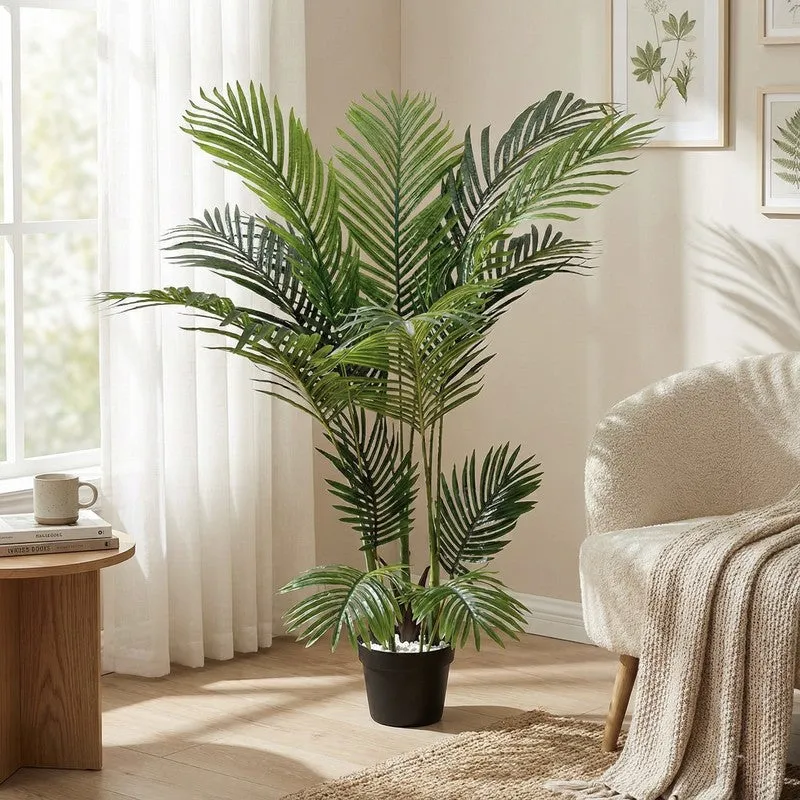 Palmora Artificial Areca Palm Plant With Black Plastic Pot - 3.9 ft media 3