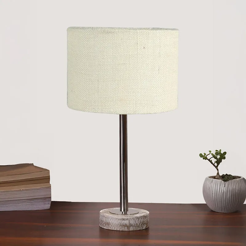 Sienna I Rodin Wooden Table Lamp - White,Silver media 3