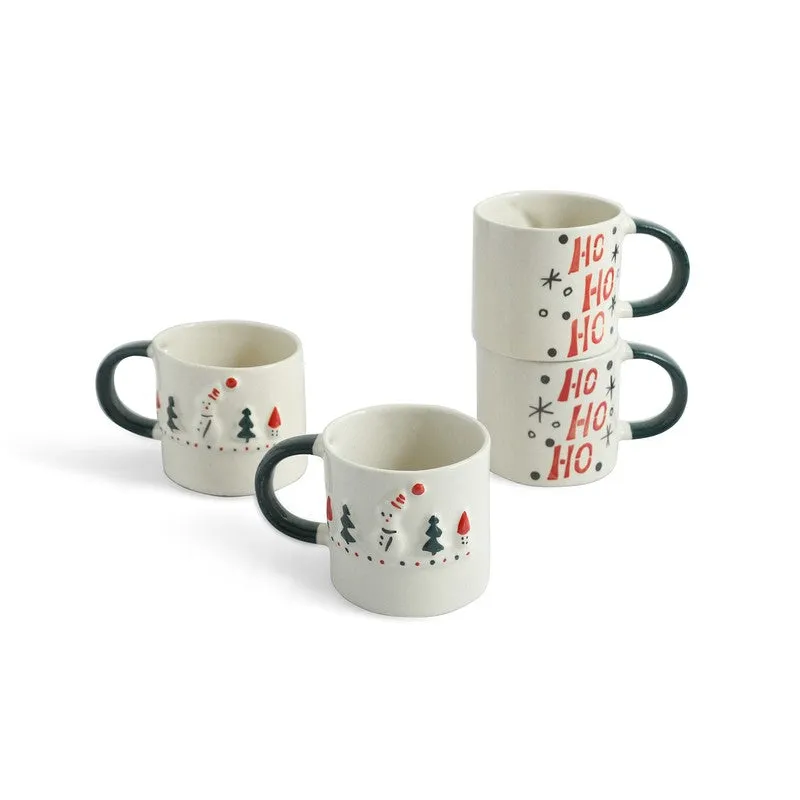 Christmas Ceramic Coffee Mug (330 mL Each) - Set Of Four media 3