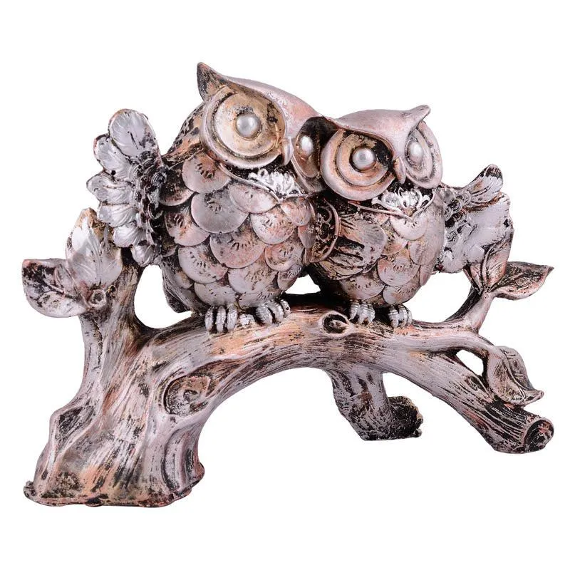 Hoot & Chill Painted Polyresin Showpiece - Silver media 3