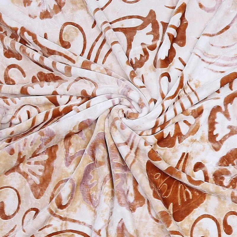 Monte Carlo Serene Swirl Blanket (Beige) - 600 GSM media 7