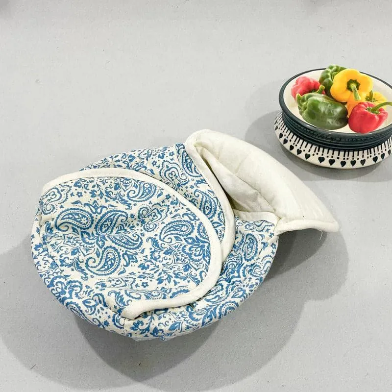 Swayam Theona Round Bread Basket - Blue media 5