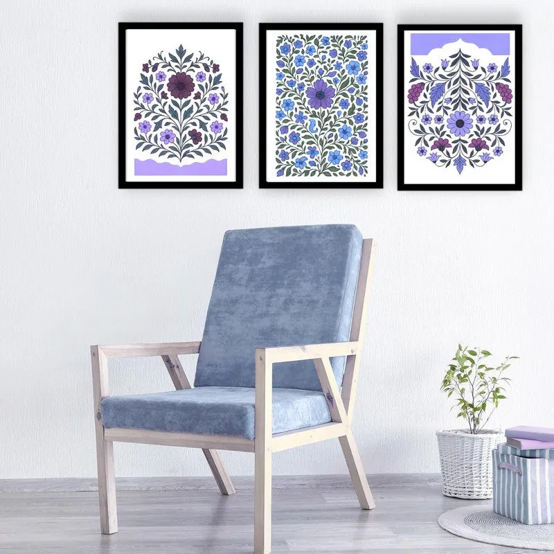 Royal Botanica Paper Wall Painting With Frame - Black media 4