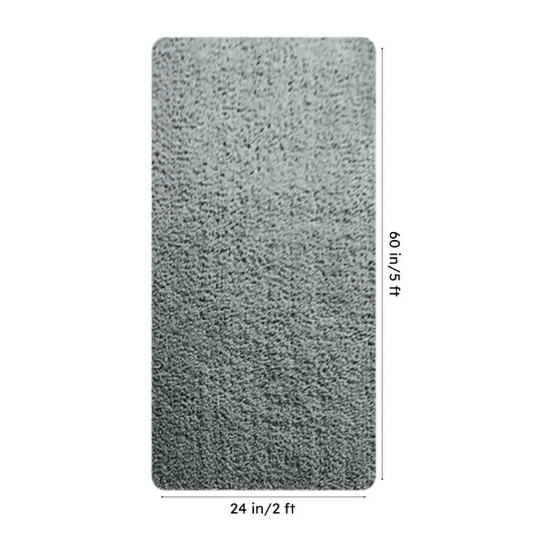 Vegas Luxe Micro Fiber Runner Rug - Silver media 8