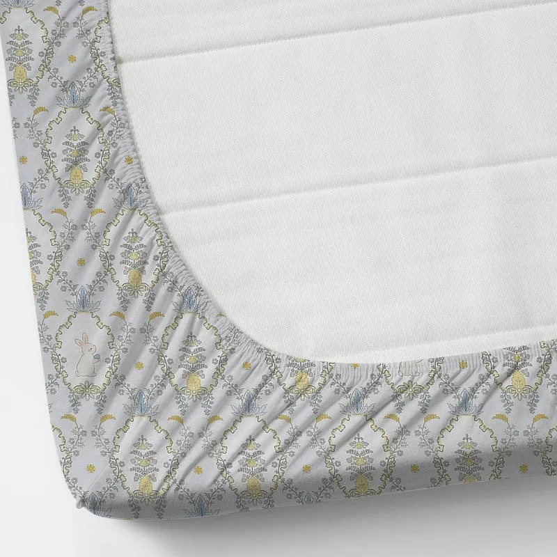 Floral Nest Cotton Fitted Bedsheet - 180 TC media 5