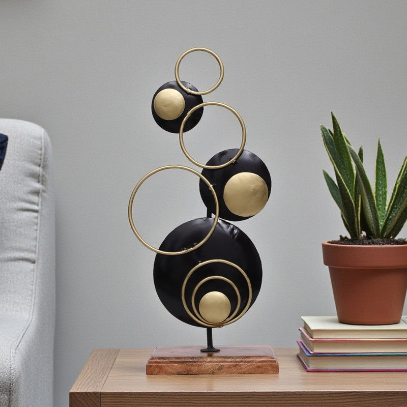 Golden Orbits Metal Showpiece