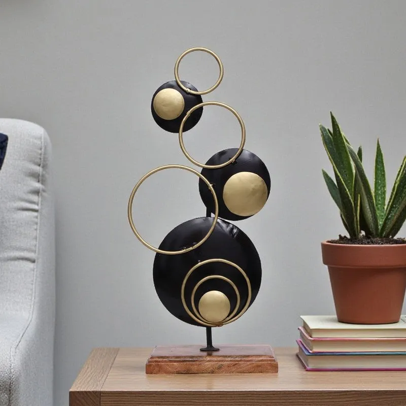 Golden Orbits Metal Showpiece media 1