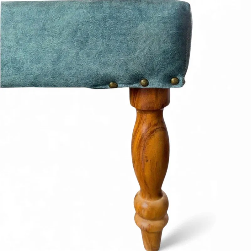 Dexon Sheesham Wooden Bench - Blue media 7