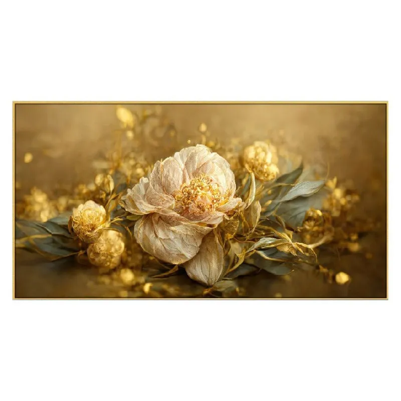 Serenity Buds Floral Canvas Wall Painting media 3