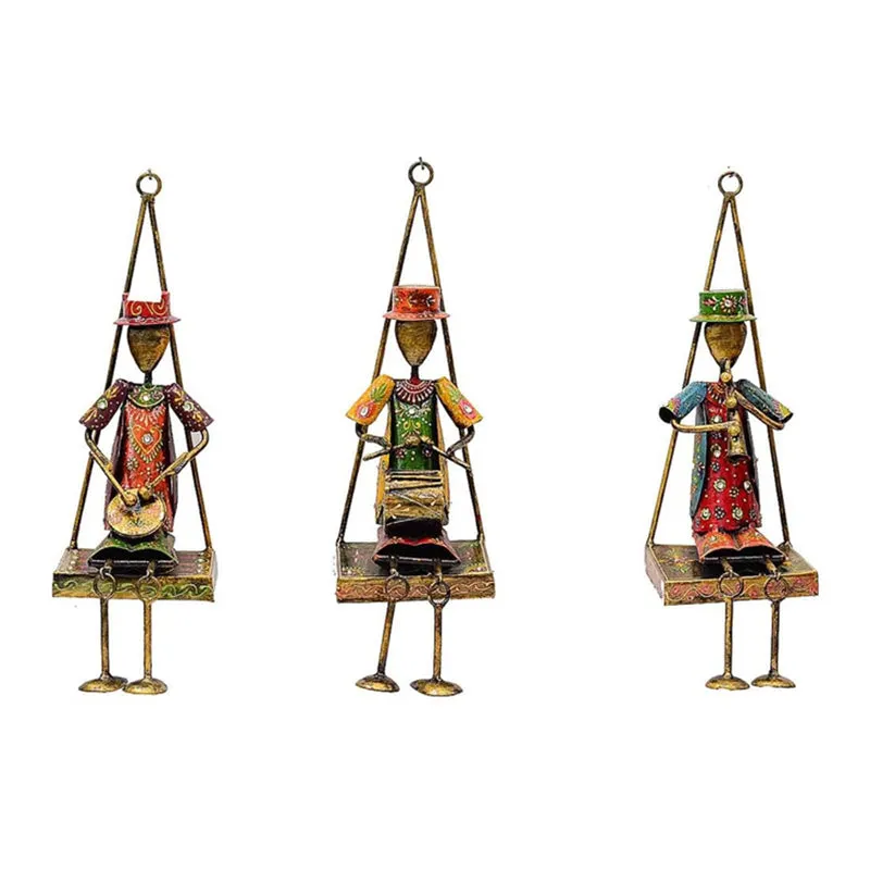Seated Troupe Iron Wall Accent - Set Of Three media 4