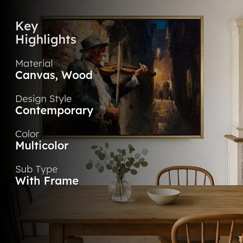 Vibrato Canvas Wall Painting With Frame media 2