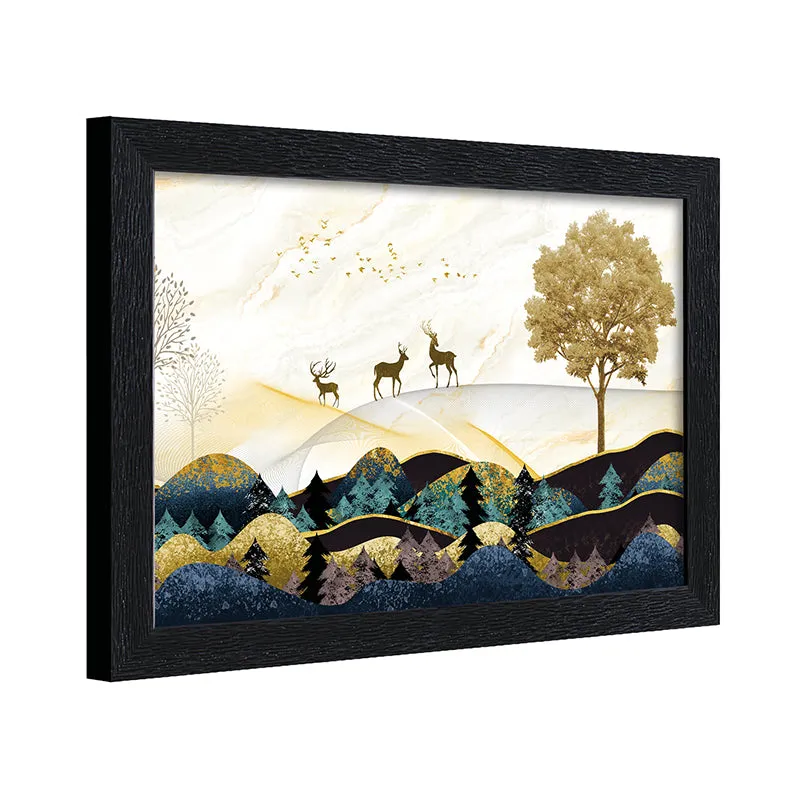Stags Of Hills Wall Painting media 6
