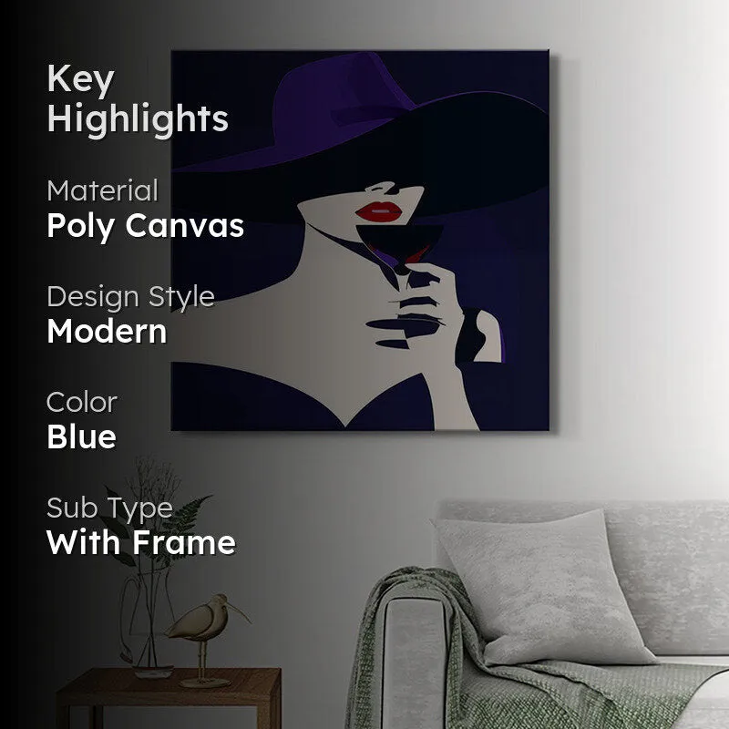 Mafia Brunette Model Silhouette Wall Painting media 2
