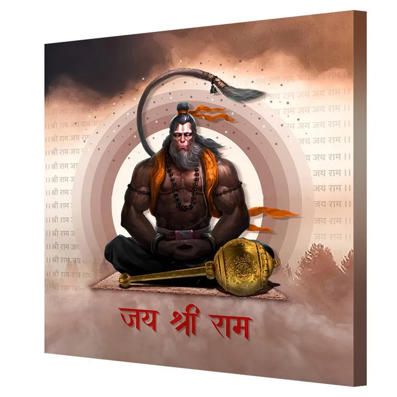 Lord Hanuman Meditation Wall Painting media 5