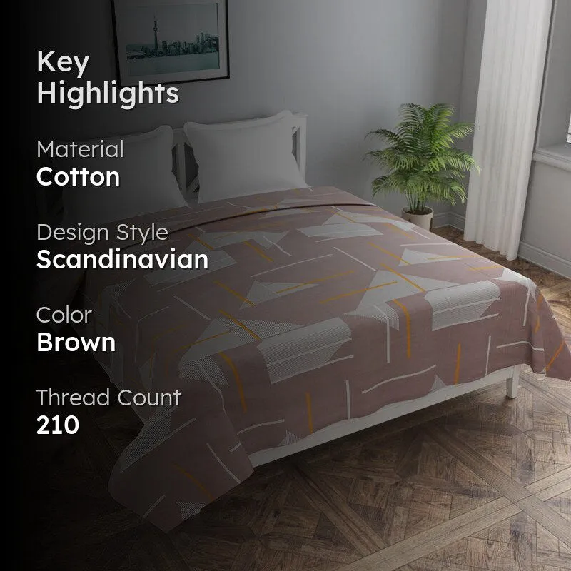 Calm Composition Geometric Cotton Duvet Cover - 210 TC media 2