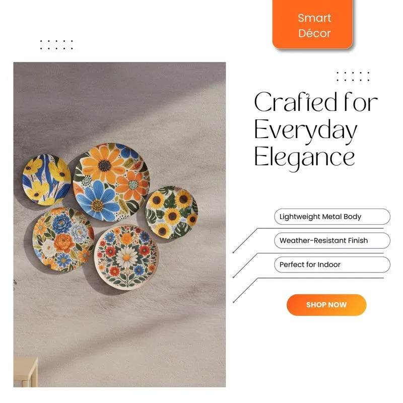 Wildflower Dream Wall Plates - Set of Five media 6