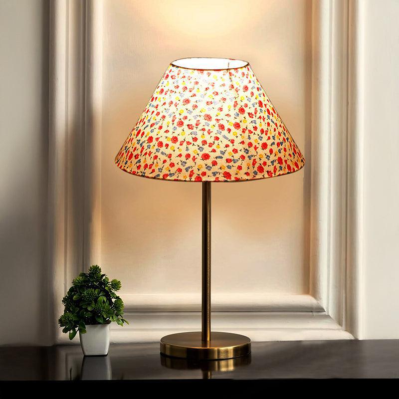Tiny Fleur Cotton & Metal Table Lamp - Multicolor