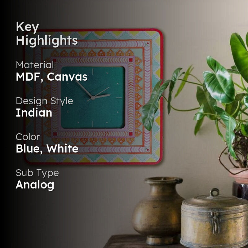 Ethnic Cove Handpainted Wall Clock media 2