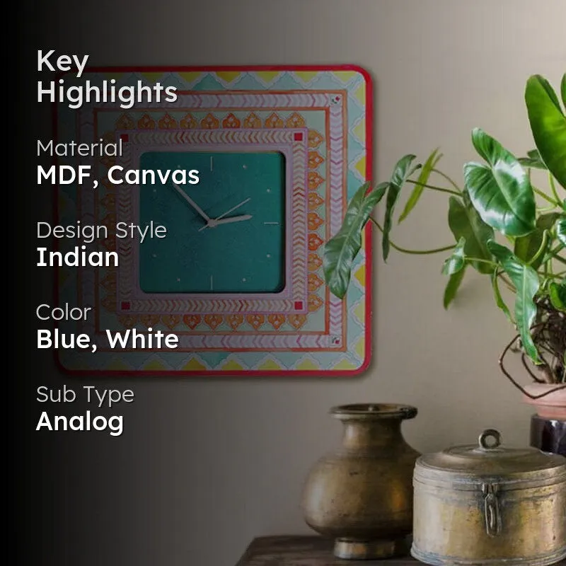 Ethnic Cove Handpainted Wall Clock media 2