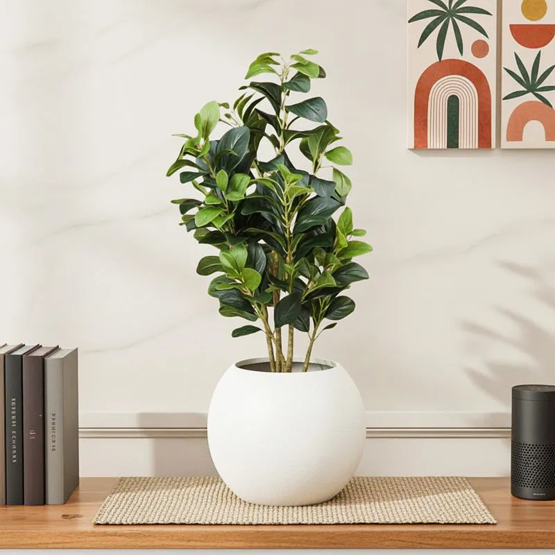 Artificial Peperomia Plant Without Pot - 2 Feet media 1